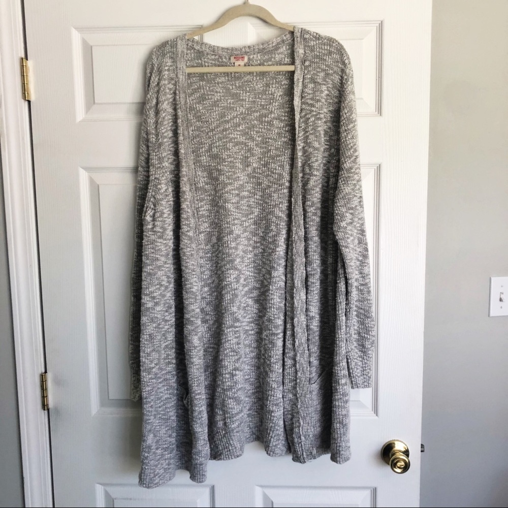 Mossimo Gray Open Front Cardigan - Size 4x